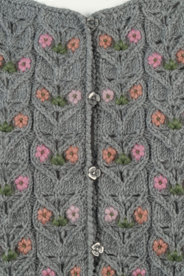 Damenweste handgestrickt aus 100% Merinowolle Art.Nr. ME-0162 – Bild 2